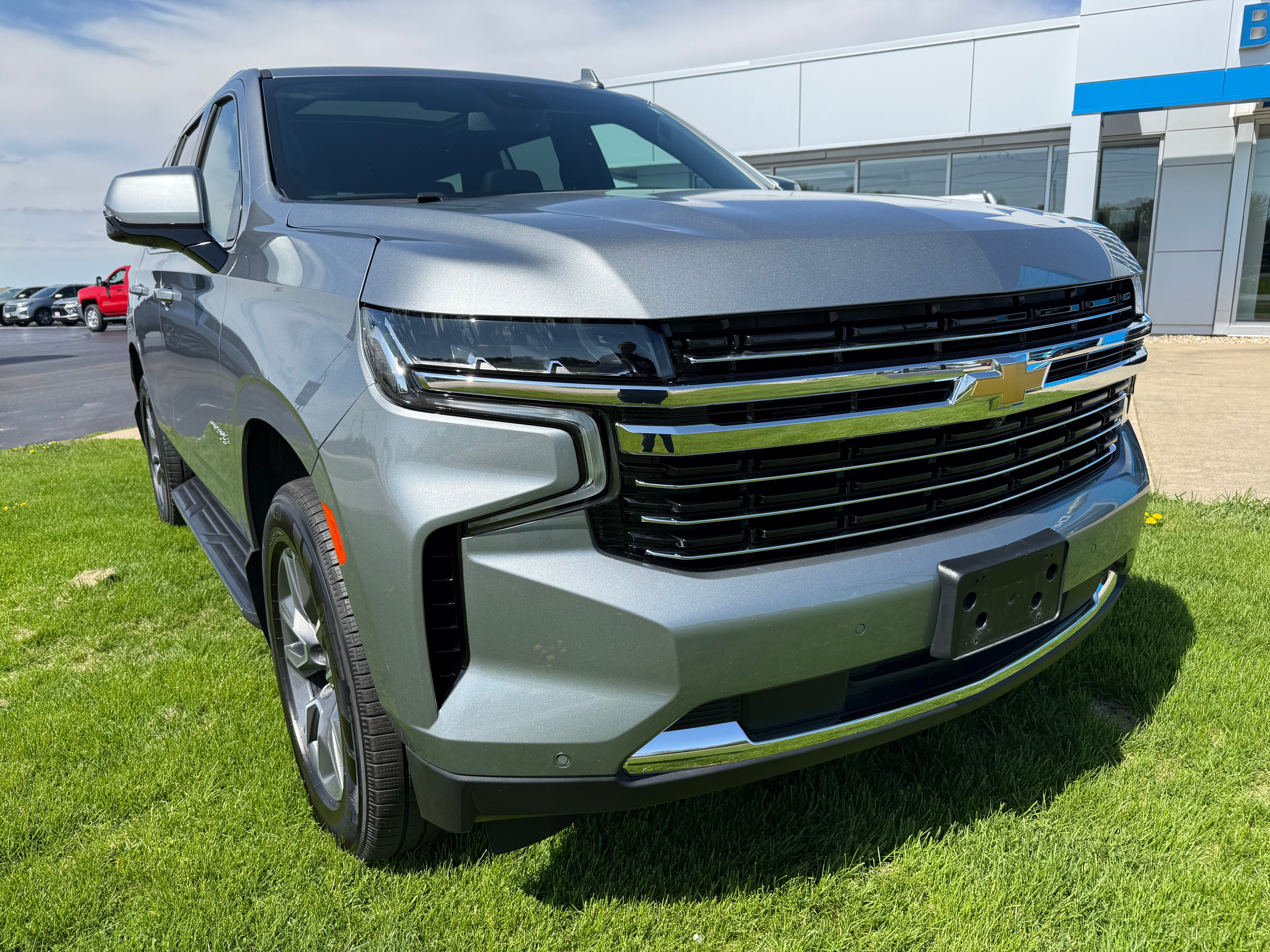 2023 Chevrolet Tahoe LT in Sterling Gray Metallic — front three-quarter view