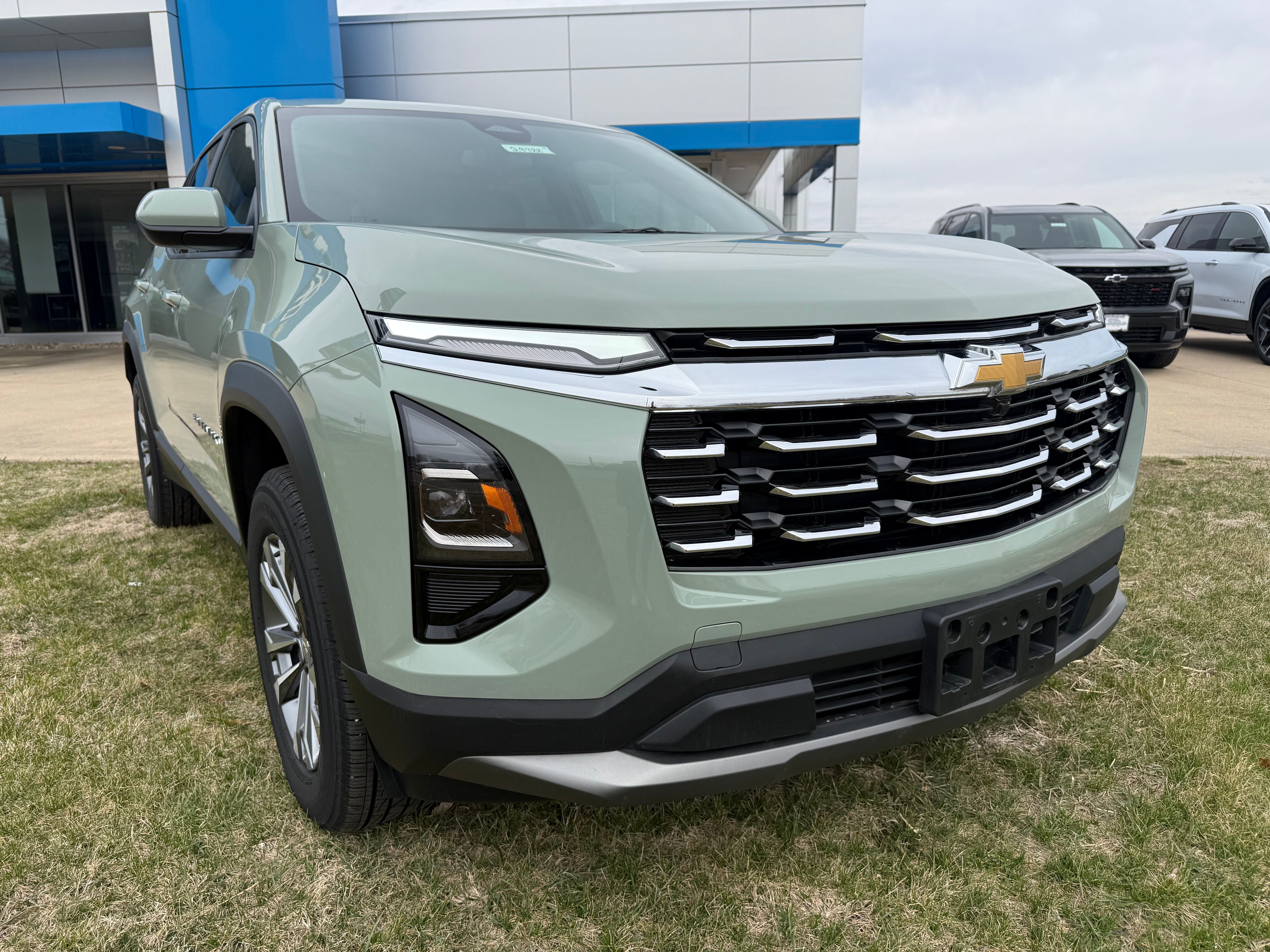 2025 Chevrolet Equinox LT in Cacti Green — front three-quarter view